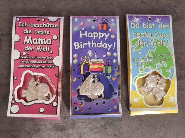 Schutzengel - Anhänger, Spruch Birthday