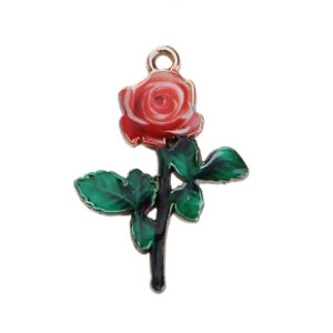 BA - Anhänger Rose rosa