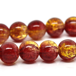 BP - Glasperle rot/orange crackle