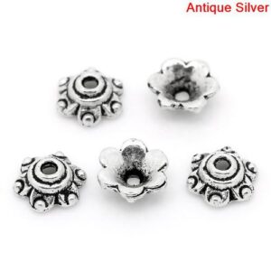 BP - Perlkappe silber Blume