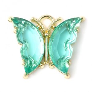 BA - Anhänger  Schmetterling grün/gold