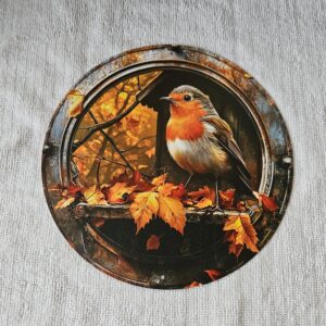 Blechschild Herbst "Robin"