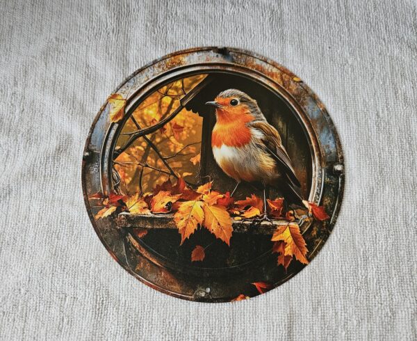 Blechschild Herbst "Robin"