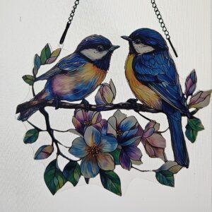 Acrylhänger "Meisen-Paar"