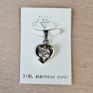 Anhänger Herz mit Zirkonia